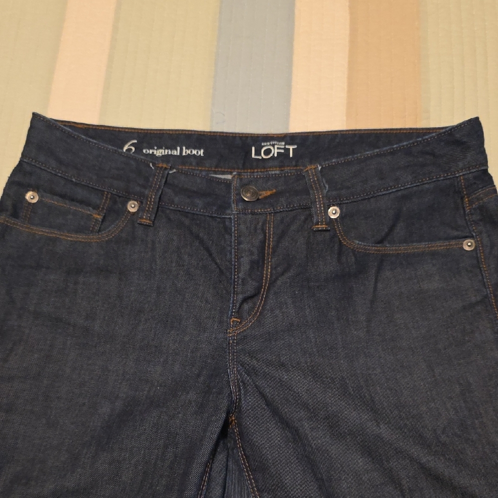 LOFT Women's Deep Indigo Boot Cut Jeans Size 6 Long